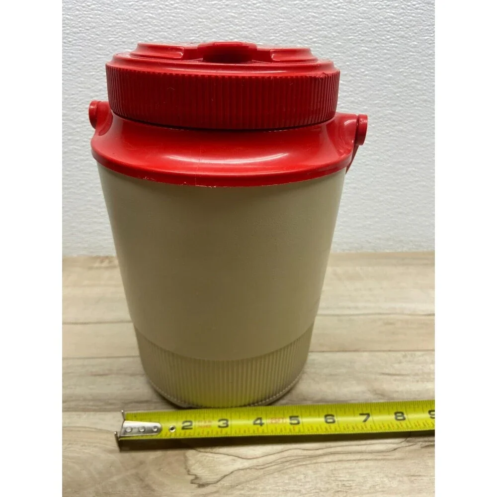 Vtg 1980 Gott Pizza Hut Logo 1/2 Gallon Thermos Water Cooler Jug
